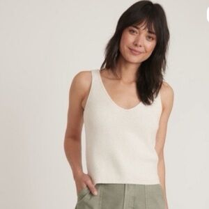 Not for sale - Marine Layer Finley white knit sweater tank size S